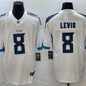 Men Tennessee Titans #8 Will Levis White Vapor Untouchable Stitched Jersey