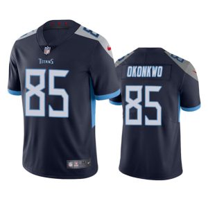 Men Tennessee Titans #85 Chig Okonkwo Navy Vapor Untouchable Stitched Jersey