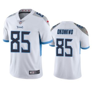 Men Tennessee Titans #85 Chig Okonkwo White Vapor Untouchable Stitched Jersey