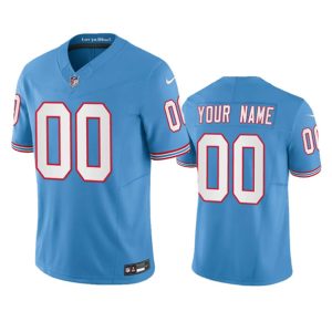 Men Tennessee Titans Active Player Custom Light Blue 2023 F.U.S.E. Vapor Limited Throwback Stitched Football Jersey