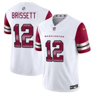 Men Washington Commanders #12 Jacoby Brissett White 2023 F.U.S.E. Vapor Limited Football Stitched Jersey