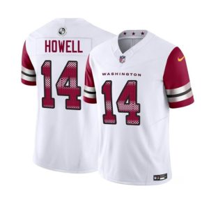 Men Washington Commanders #14 Sam Howell White 2023 F.U.S.E. Vapor Limited Football Stitched Jersey