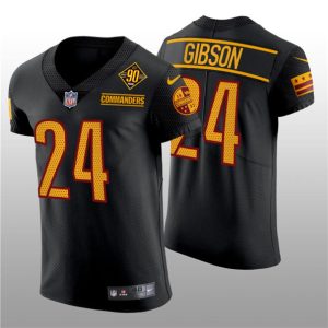 Men Washington Commanders #24 Antonio Gibson Black 90th Anniversary Elite Stitched Jersey