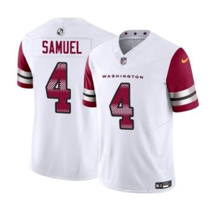 Men Washington Commanders #4 Curtis Samuel White 2023 F.U.S.E. Vapor Limited Football Stitched Jersey