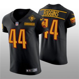 Men Washington Commanders #44 John Riggins Black 90th Anniversary Elite Stitched Jersey