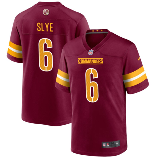 Men Washington Commanders #6 Joey Slye Burgundy Football Stitched Game Jersey