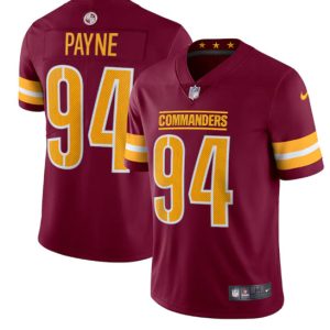 Men Washington Commanders #94 Da'Ron Payne 2022 Burgundy Vapor Limited Stitched Jersey