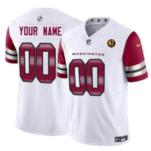 Men Washington Commanders Active Player Custom White 2023 F.U.S.E. With John Madden Patch Vapor Limited Football Stitched Jersey