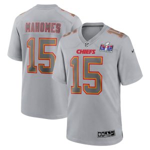 Patrick Mahomes Kansas City Chiefs Super Bowl LVIII Atmosphere Fashion Game Jersey - Gray