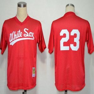 1990 Mitchell And Ness Chicago White Sox #23 Robin Ventura Red Throwback Stitched MLB Jersey