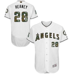 Angels of Anaheim #28 Andrew Heaney White Flexbase Collection 2016 Memorial Day Stitched MLB Jersey