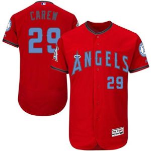 Angels of Anaheim #29 Rod Carew Red Flexbase Collection 2016 Father's Day Stitched MLB Jersey