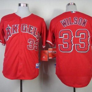 Angels of Anaheim #33 C.J. Wilson Red Cool Base Stitched MLB Jersey