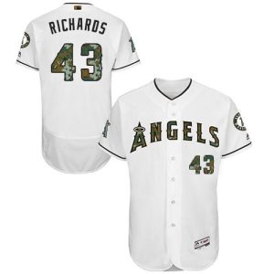 Angels of Anaheim #43 Garrett Richards White Flexbase Collection 2016 Memorial Day Stitched MLB Jersey