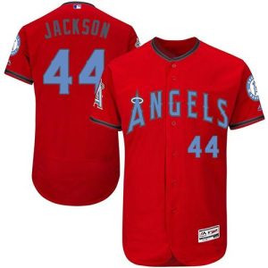 Angels of Anaheim #44 Reggie Jackson Red Flexbase Collection 2016 Father's Day Stitched MLB Jersey