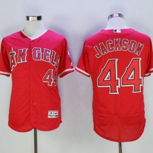 Angels of Anaheim #44 Reggie Jackson Red Flexbase Collection Stitched MLB Jersey