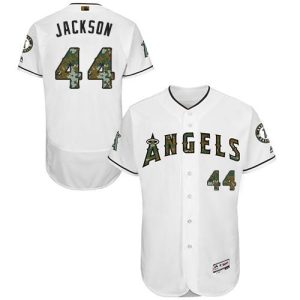 Angels of Anaheim #44 Reggie Jackson White Flexbase Collection 2016 Memorial Day Stitched MLB Jersey