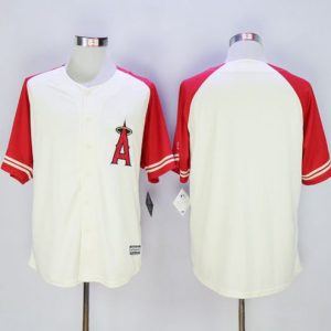 Angels of Anaheim Blank Cream/Red Exclusive New Cool Base Stitched MLB Jersey