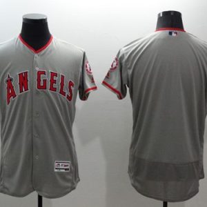 Angels of Anaheim Blank Grey Flexbase Collection Stitched MLB Jersey