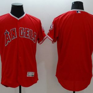 Angels of Anaheim Blank Red Flexbase Collection Stitched MLB Jersey