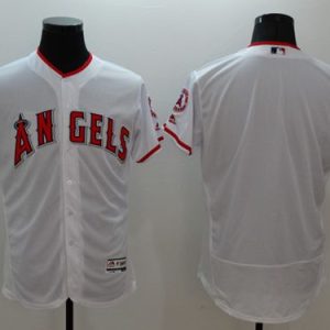 Angels of Anaheim Blank White Flexbase Collection Stitched MLB Jersey