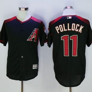 Arizona Diamondbacks #11 A. J. Pollock Black/Brick New Cool Base Stitched MLB Jersey