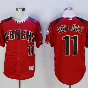 Arizona Diamondbacks #11 A. J. Pollock Red/Brick New Cool Base Stitched MLB Jersey