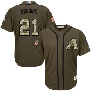 Arizona Diamondbacks #21 Zack Greinke Green Salute to Service Stitched MLB Jersey