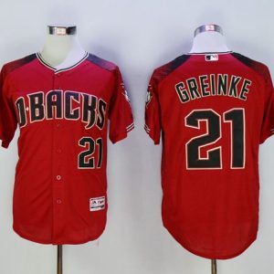 Arizona Diamondbacks #21 Zack Greinke Red/Brick New Cool Base Stitched MLB Jersey