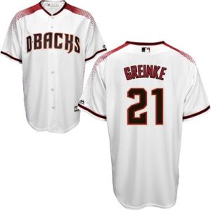 Arizona Diamondbacks #21 Zack Greinke White/Brick New Cool Base Stitched MLB Jersey