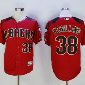 Arizona Diamondbacks #38 Curt Schilling Red/Brick New Cool Base Stitched MLB Jersey