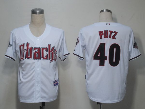 Arizona Diamondbacks #40 J.J Putz White Cool Base Stitched MLB Jersey