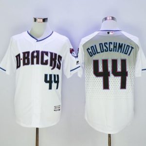 Arizona Diamondbacks #44 Paul Goldschmidt White/Capri New Cool Base Stitched MLB Jersey