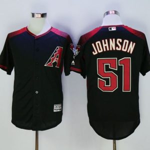 Arizona Diamondbacks #51 Randy Johnson Black/Brick New Cool Base Stitched MLB Jersey