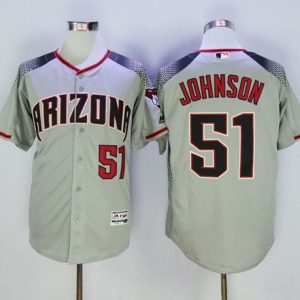 Arizona Diamondbacks #51 Randy Johnson Gray/Brick New Cool Base Stitched MLB Jersey