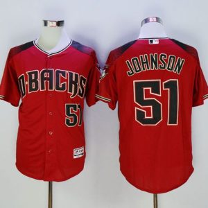 Arizona Diamondbacks #51 Randy Johnson Red/Brick New Cool Base Stitched MLB Jersey