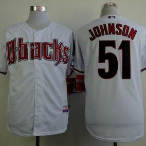 Arizona Diamondbacks #51 Randy Johnson White Cool Base Stitched MLB Jersey