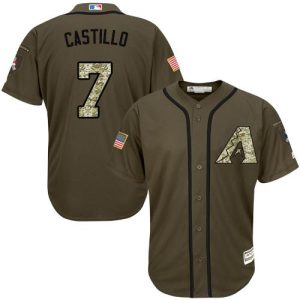 Arizona Diamondbacks #7 Welington Castillo Green Salute to Service Stitched MLB Jersey