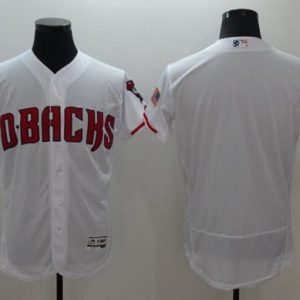 Arizona Diamondbacks Blank White Fashion Stars & Stripes Flexbase Stitched MLB Jersey