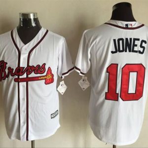 Atlanta Braves #10 Chipper Jones White New Cool Base Stitched MLB Jersey