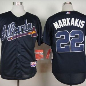 Atlanta Braves #22 Nick Markakis Blue Cool Base Stitched MLB Jersey