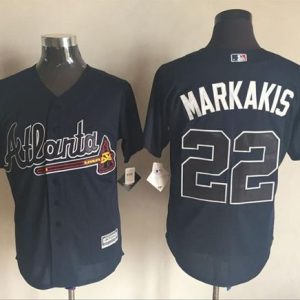 Atlanta Braves #22 Nick Markakis Blue New Cool Base Stitched MLB Jersey