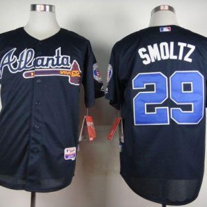 Atlanta Braves #29 John Smoltz Blue Cool Base Stitched MLB Jersey