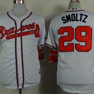 Atlanta Braves #29 John Smoltz White Cool Base Stitched MLB Jersey