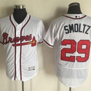 Atlanta Braves #29 John Smoltz White Flexbase Collection Stitched MLB Jersey