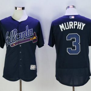 Atlanta Braves #3 Dale Murphy Navy Blue Flexbase Collection Stitched MLB Jersey