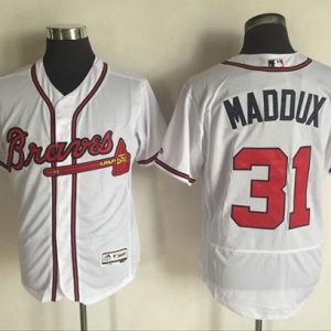 Atlanta Braves #31 Greg Maddux White Flexbase Collection Stitched MLB Jersey