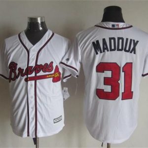 Atlanta Braves #31 Greg Maddux White New Cool Base Stitched MLB Jersey