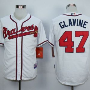 Atlanta Braves #47 Tom Glavine White Cool Base Stitched MLB Jersey