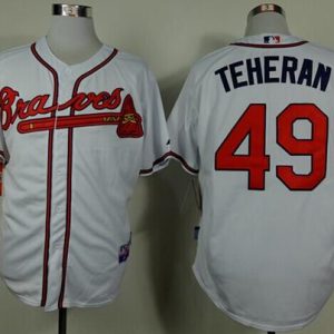 Atlanta Braves #49 Julio Teheran White Cool Base Stitched MLB Jersey